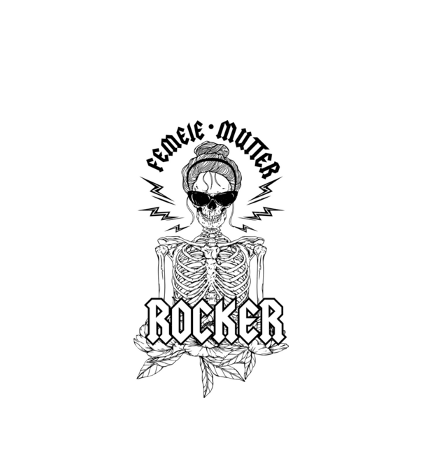 femeie - mutter - rocker model alb pe tricou