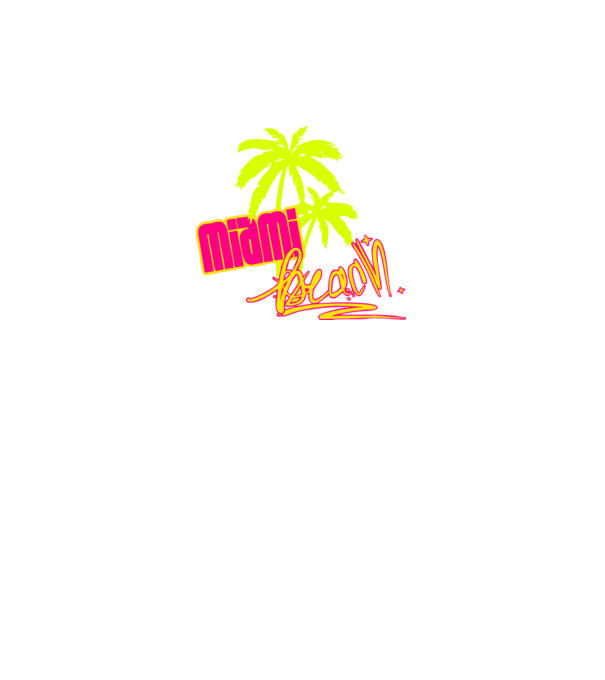 Miami beach model albastru închis pe tricou