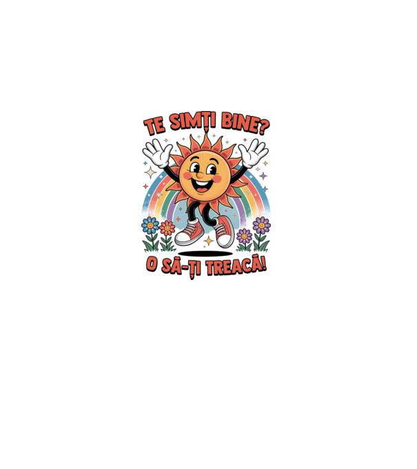 Te simți bine? model alb pe tricou