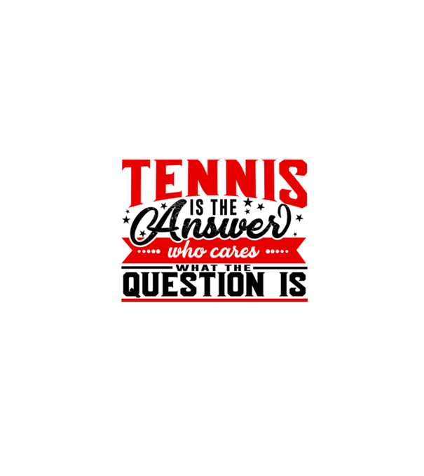Sport is the answer JUCĂTOR TENIS model alb pe tricou
