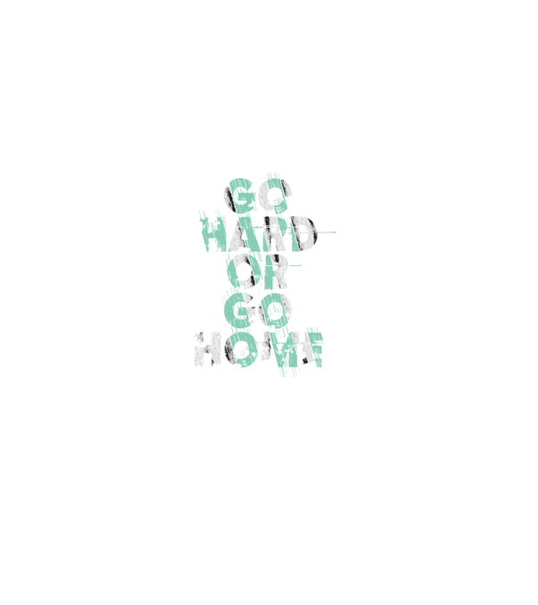 Go Hard or Go Home model negru pe tricou