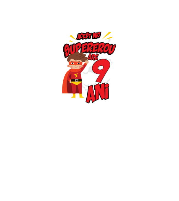 Acest mic supererou are 9 ani model negru pe tricou