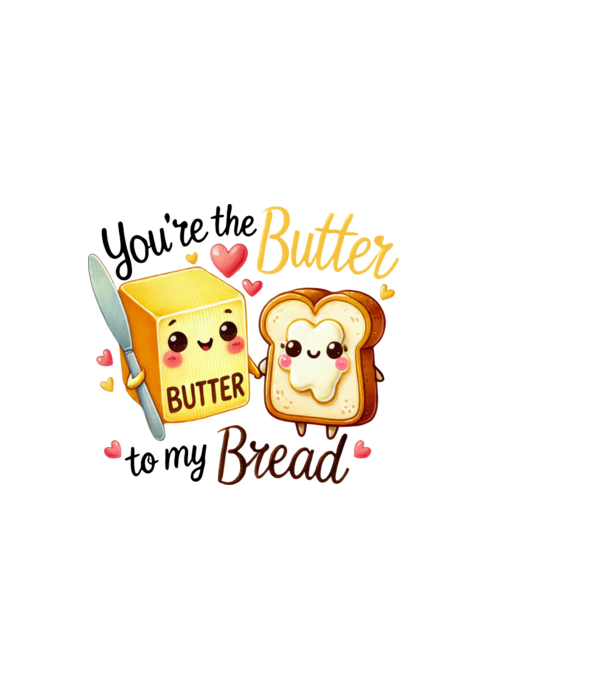 Butter to my Bread model alb pe tricou