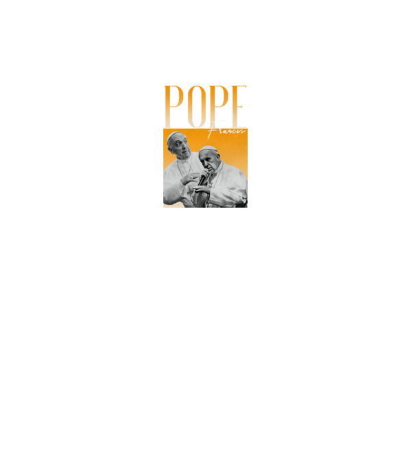 Pope Frances 90s poster model negru pe tricou