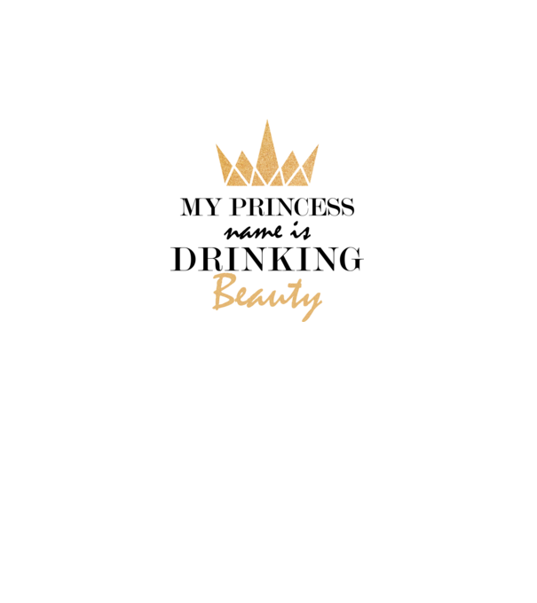 Drinking beauty gold model gri pe tricou