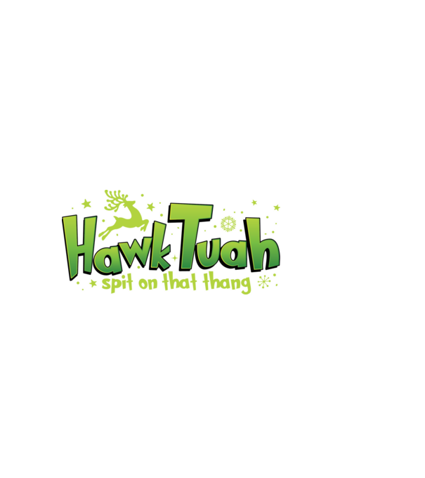 Hawk tuah xmas model negru pe tricou
