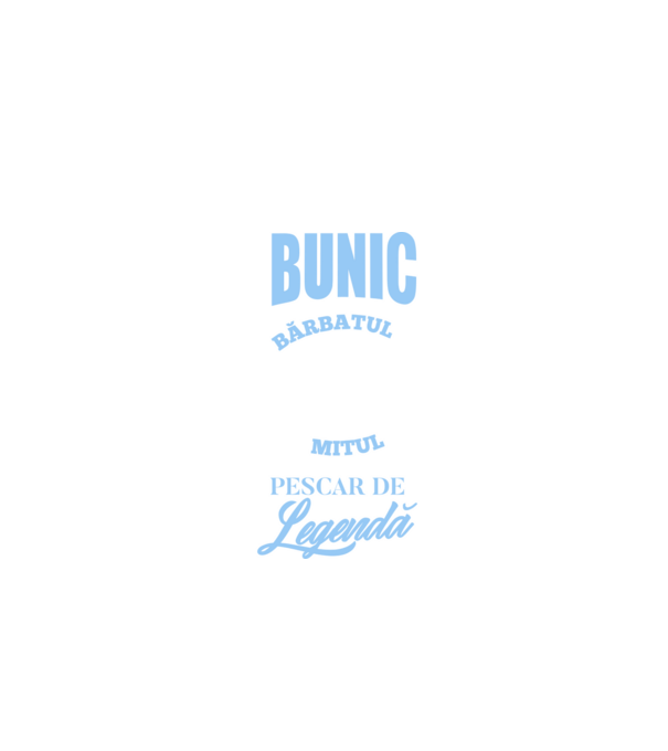 Bunic - bărbatul, mitul, pescar de legendă model negru pe tricou