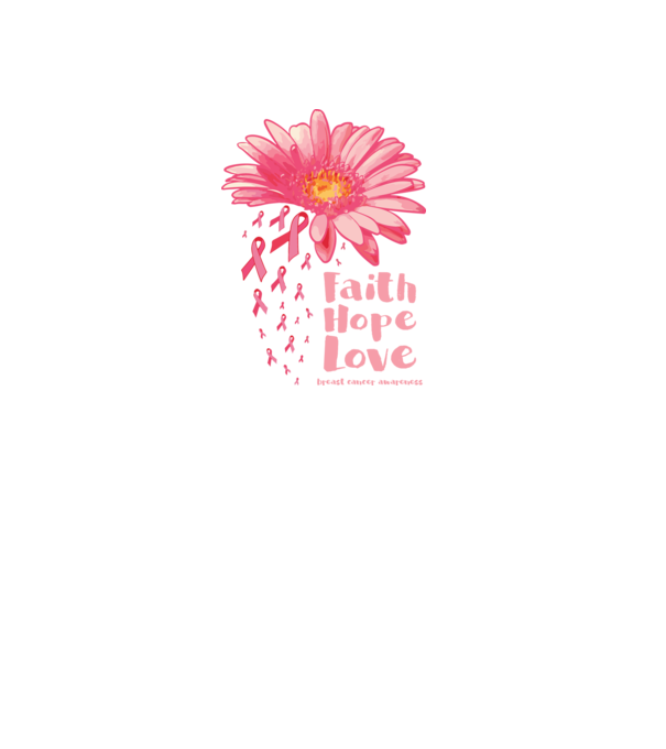 Gerbera faith hope love model negru pe tricou