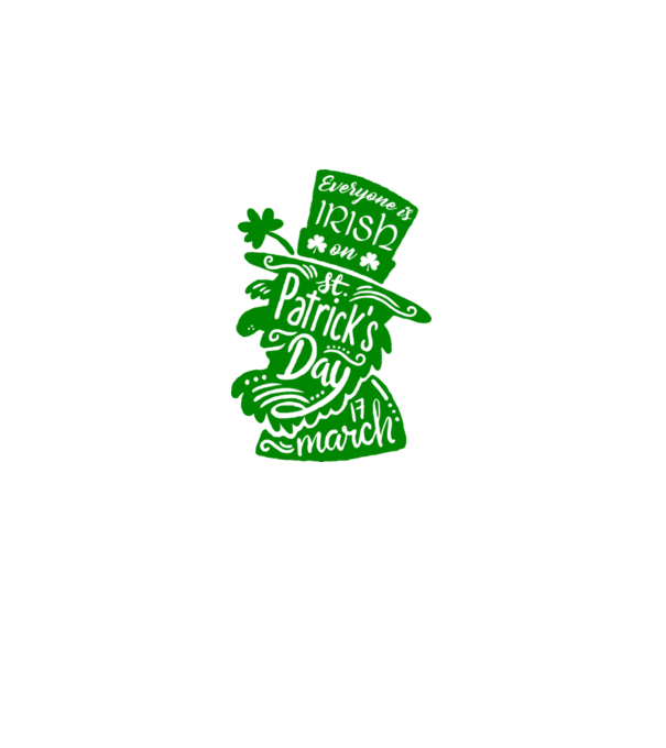 Everyone is irish leprechaun model alb pe tricou