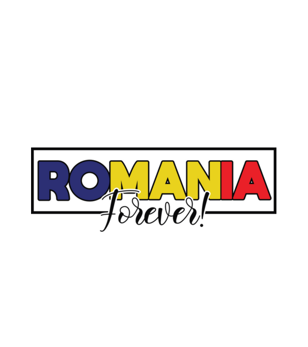 Romania forever model alb pe tricou