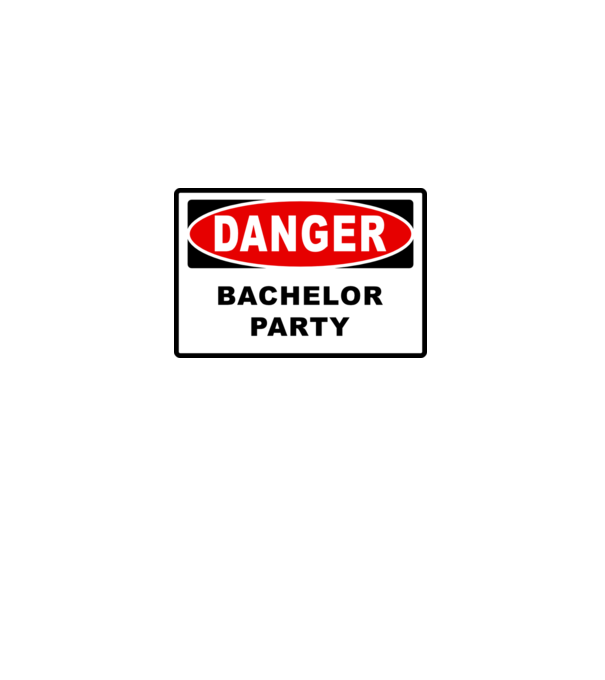 Bachelor DANGER model alb pe tricou