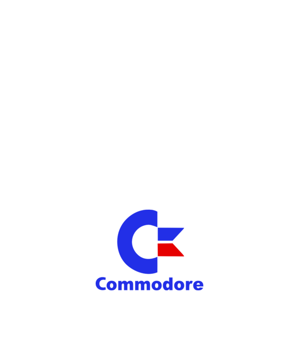 commodore 64 model alb pe tricou