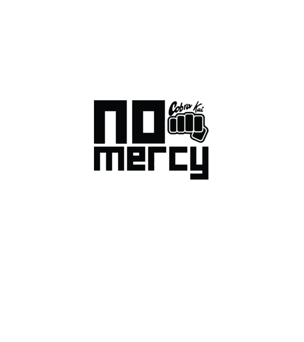 No mercy cobra kai model alb pe tricou