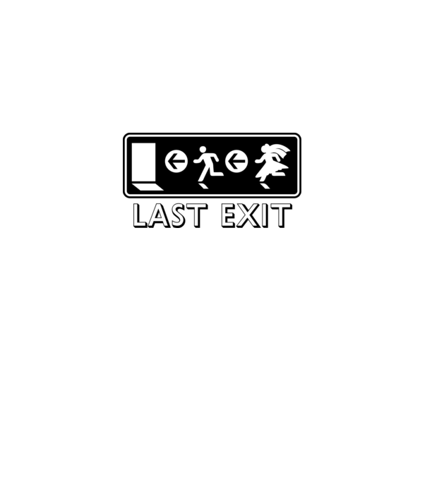 Last Exit model albastru deschis pe tricou