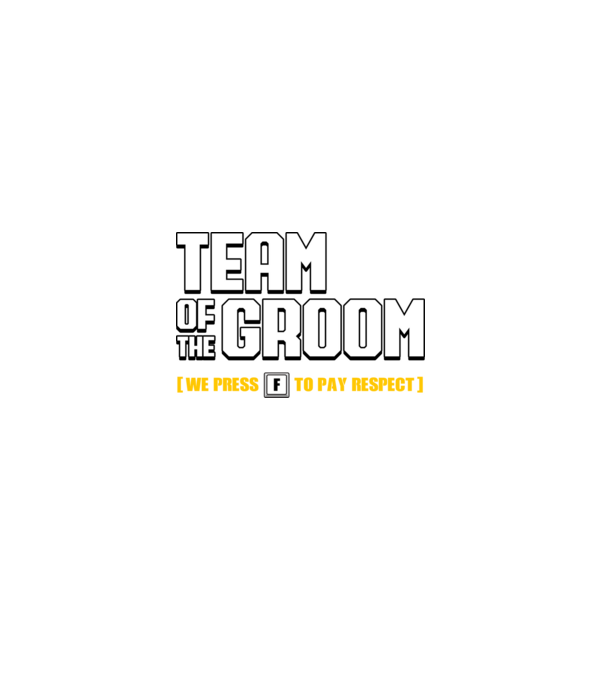Team of the Groom model albastru jeanși pe tricou