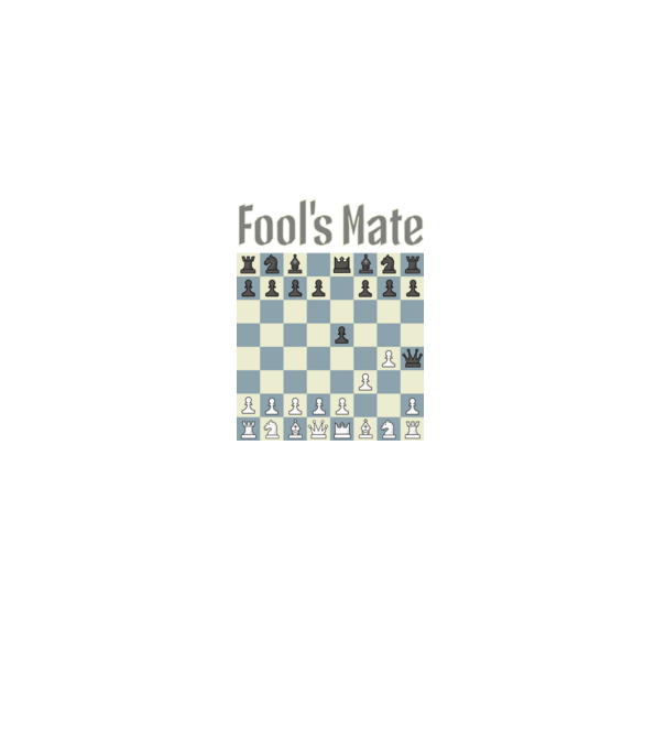 fool's mate model negru pe tricou