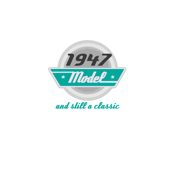 Model and still a classic - 1947 model negru pe tricou