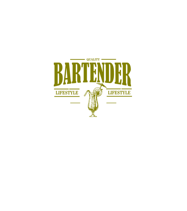 Lifestyle Bartender model negru pe tricou
