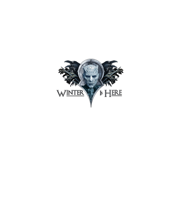 Winter is Here model negru pe tricou