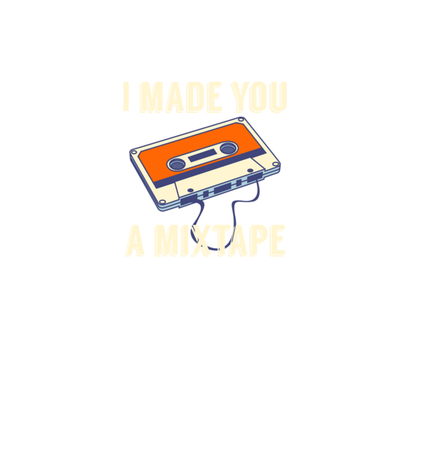Mixtape model negru pe tricou