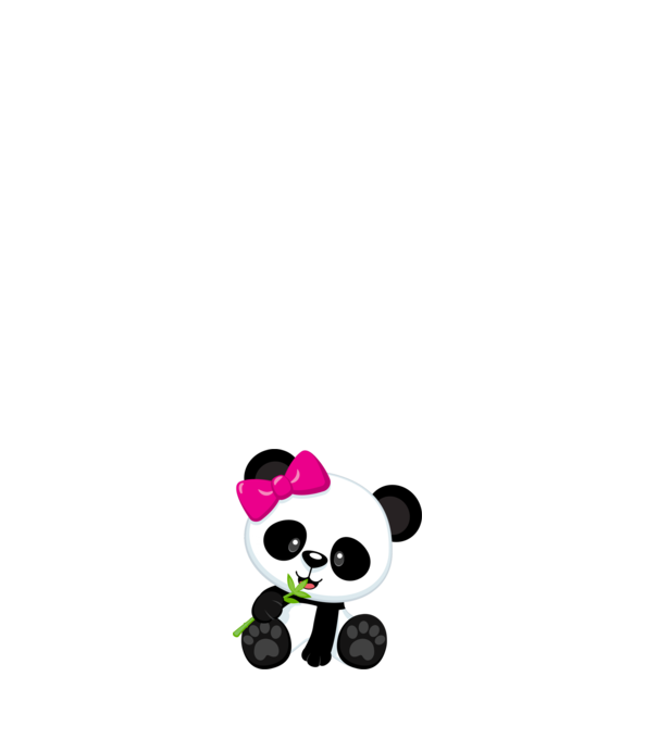 cute panda girl model negru pe tricou