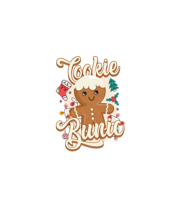 Cookie bunic model alb pe tricou