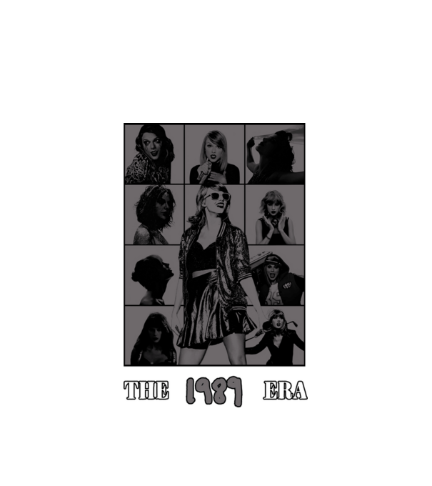 Taylor Swift ERAS grey model alb pe tricou