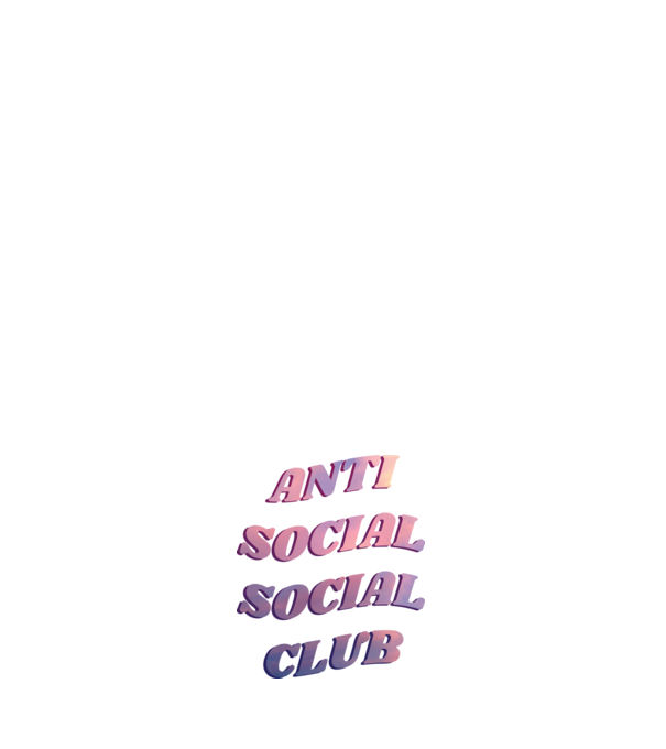 Anti social social club pink model alb pe tricou