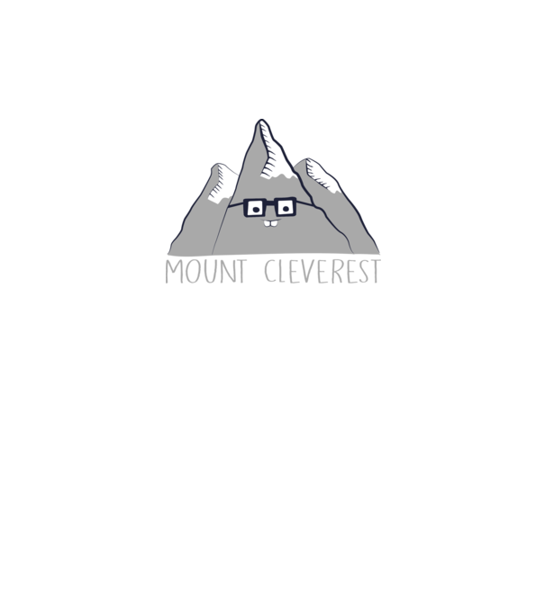 Mount cleverest model negru pe tricou