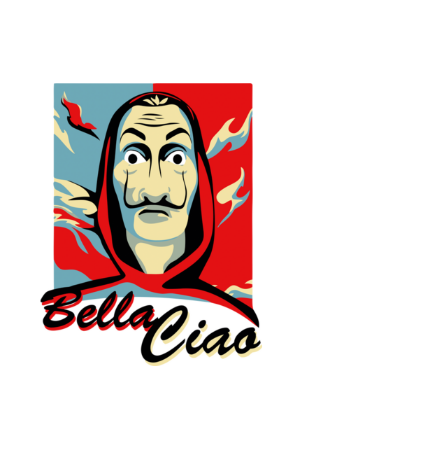 obey bella ciao model negru pe tricou