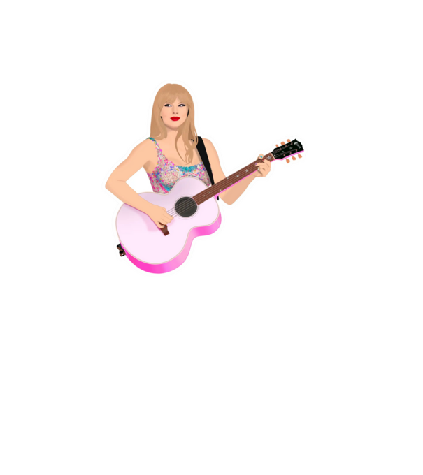 Taylor Swift pink model alb pe tricou