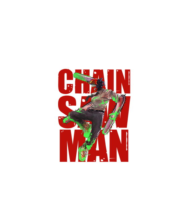 Denji chainsaw man concept model negru pe tricou