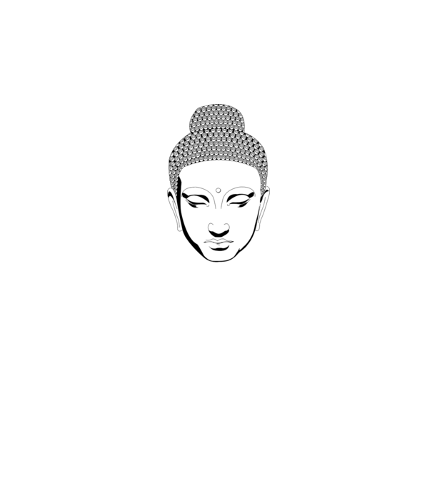 buddhas head model gri pe tricou