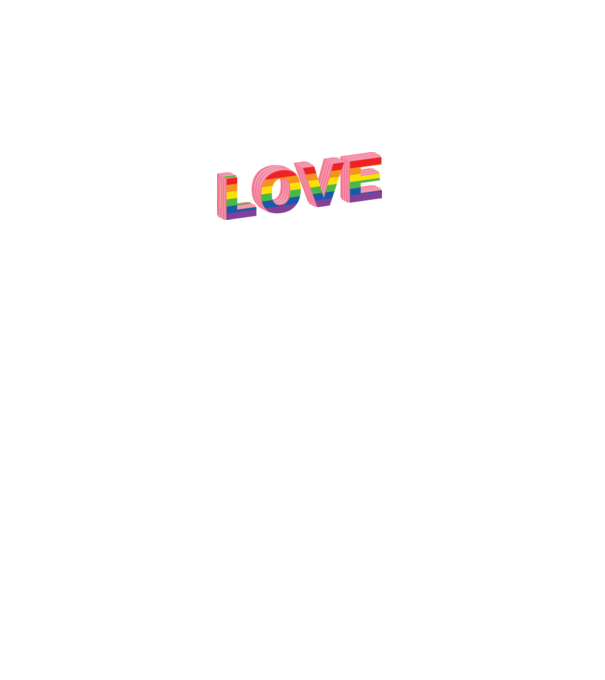 Love pride model alb pe tricou