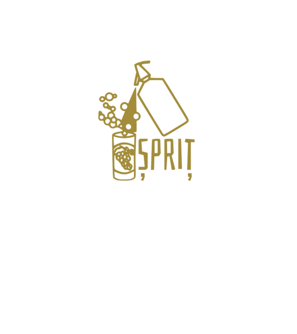 Șpriț model gri închis pe tricou