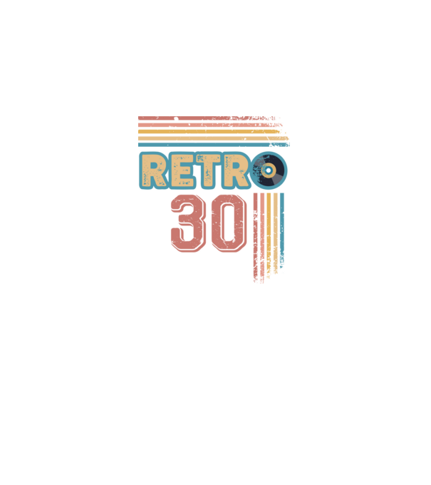 Retro 30 Birthday model alb pe tricou