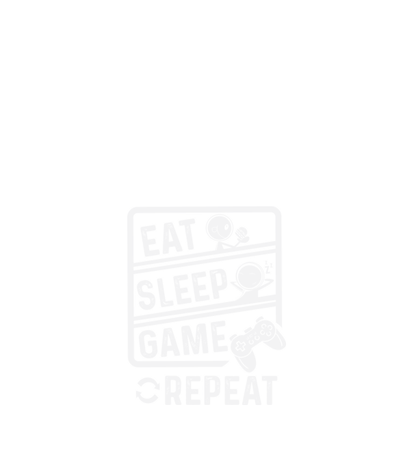 Eat sleep game repeat model negru pe tricou