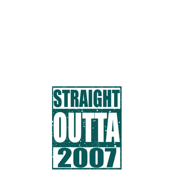 Straight Outta - 2007 model nisipiu pe tricou