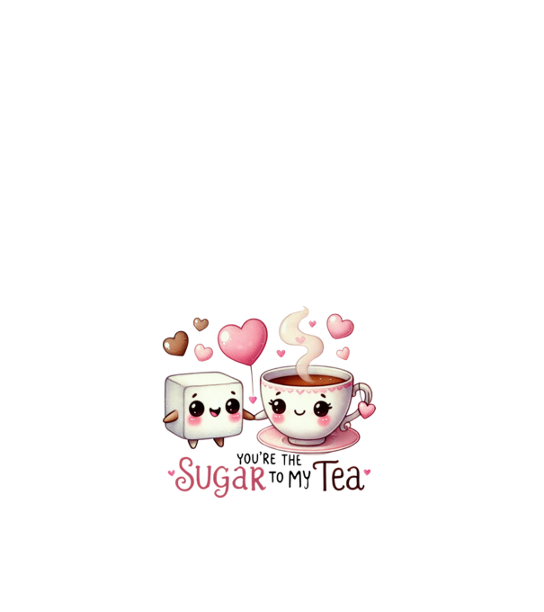 Sugar to my Tea model alb pe tricou