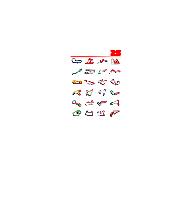 F1 calendar 2025 Negru model negru pe tricou