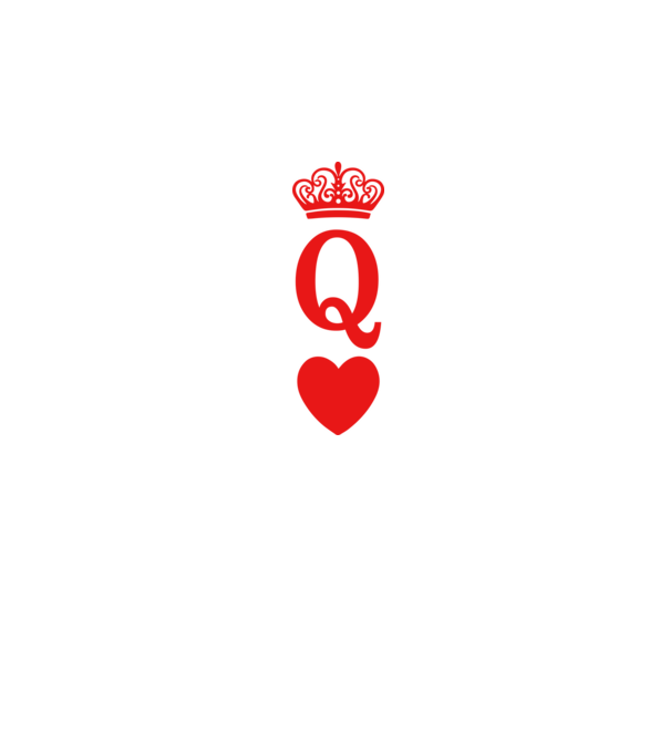 Queen model alb pe tricou
