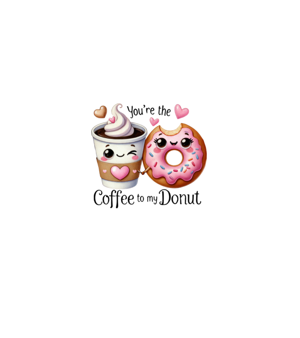 Coffee to my Donut model albastru deschis pe tricou