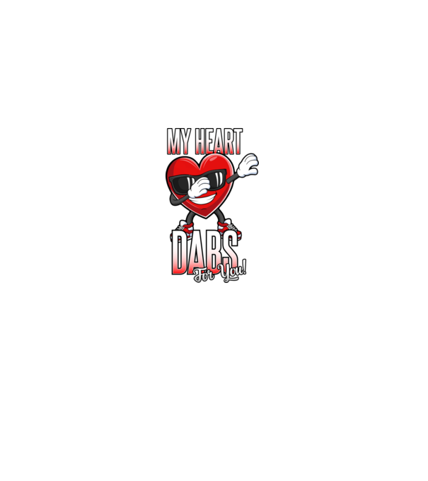 My Heart Dabs For You model gri pe tricou