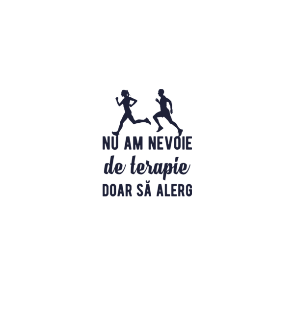 nu am nevoie de terapie, doar să alerg model galben pe tricou