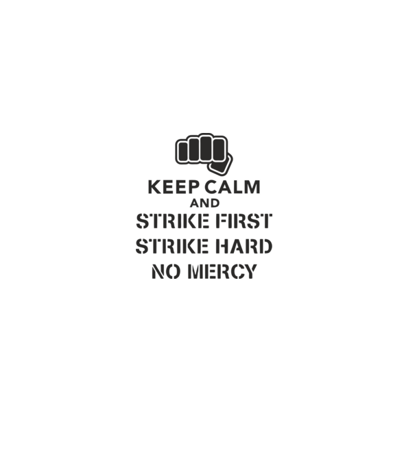 Keep calm and strike first cobra kai model alb pe tricou