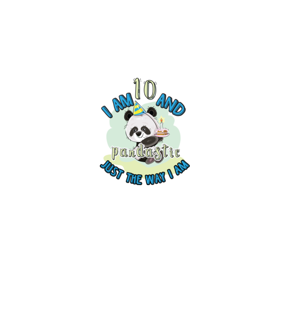 PANDASTIC 10 model alb pe tricou