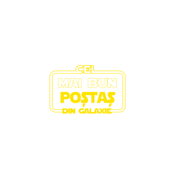 Cel mai bun poștaș din galaxie model negru pe tricou