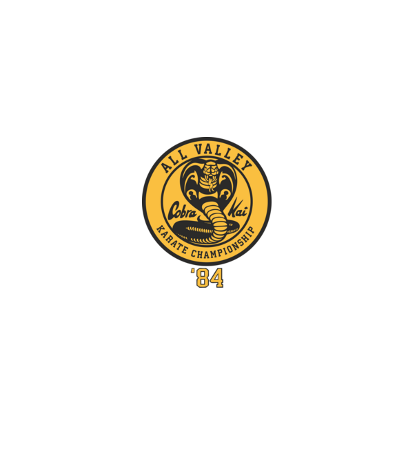 all valley karate cobra kai model negru pe tricou