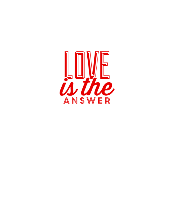 love in answer model negru pe tricou