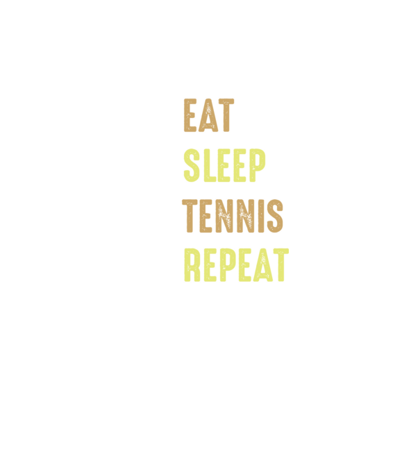 eat sleep tennis repeat model negru pe tricou